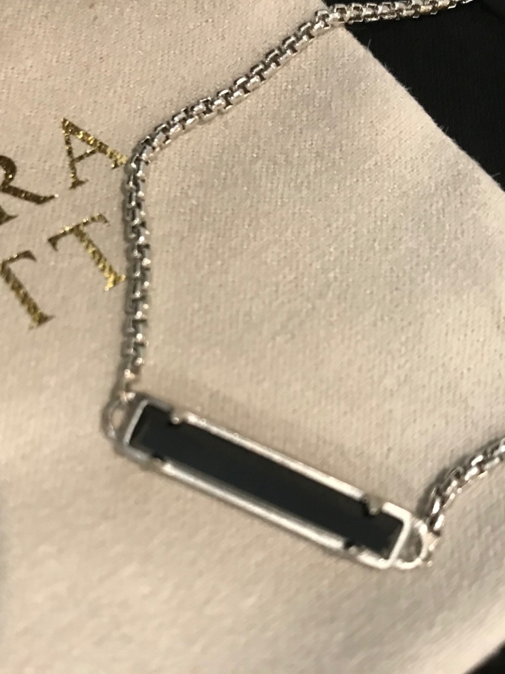 Kendra Scott silver black bracelet